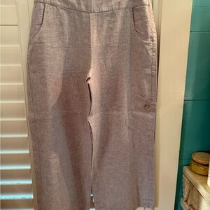 Habitat Gray Wide-Leg Large Linen Pants